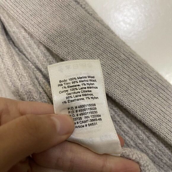 ARITZIA Wilfred Free gray ribbed merino wool knit Cardigan size 2XS - Picture 3 of 5
